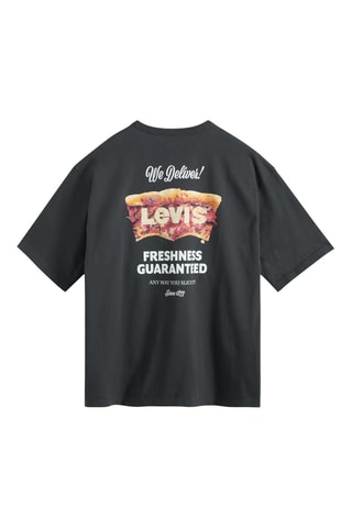 T-shirt Loose Pizza - Noir