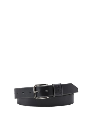 Ceinture en cuir Wide Loop Two Horse - Noir
