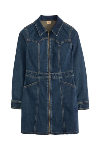 Robe chemise Retro - Bleu