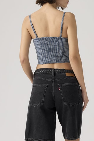 Crop top Square Neck Tiny Windows - Bleu