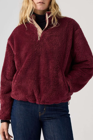 Sweat Gemma Sherpa - Rouge