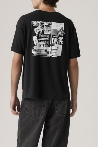 T-shirt Vintage Fit Graphic Cowboy Collage - Noir