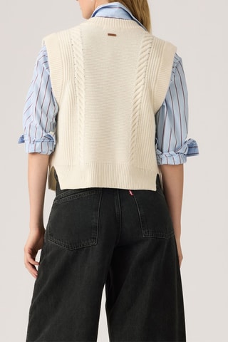 Gilet en laine sans manches Ines - Beige