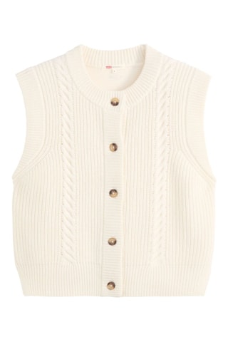 Gilet en laine sans manches Ines - Beige