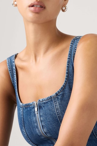 Robe droite en jean Seamed Zip Dreshe'S So Vague - Bleu