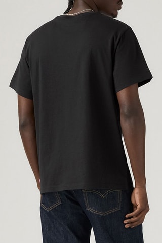 T-shirt Relaxed Fit Serif Logo - Noir et rouge