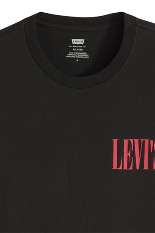 T-shirt Relaxed Fit Serif Logo - Noir et rouge