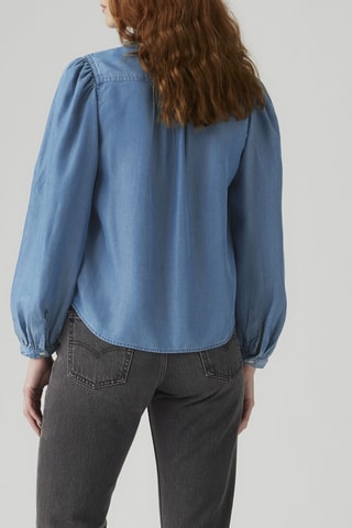Chemisier en jean Journey Western - Bleu