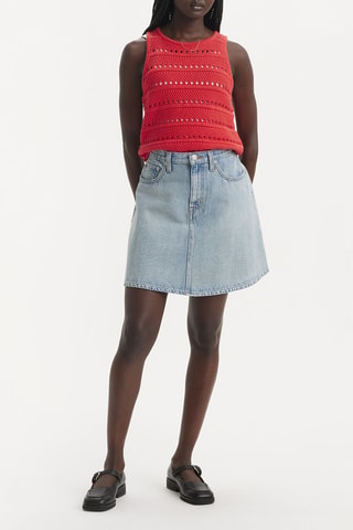 Minijupe en jean Flounce - Bleu