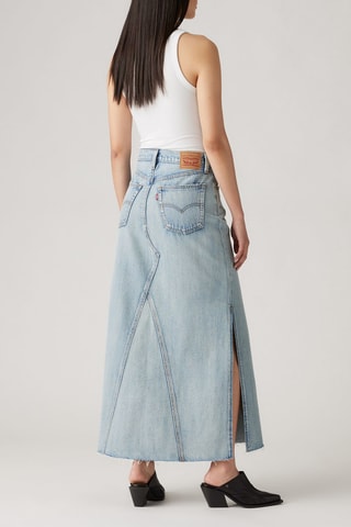 Jupe longue en jean - Bleu