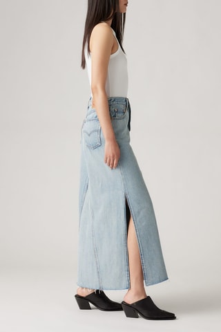 Jupe longue en jean - Bleu