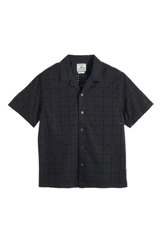 Chemise standard en broderie anglaise Sunset - Noir