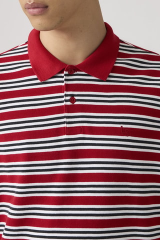 Polo boxy Finn - Rouge