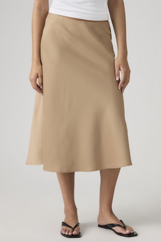 Jupe midi taille haute Ariel - Beige