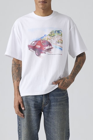 T-shirt boxy Coastal Creative - Blanc