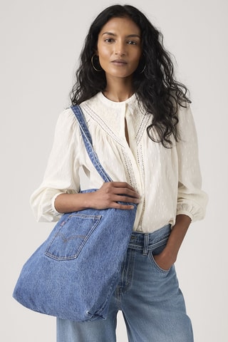 Tote bag en jean Ocean - Bleu