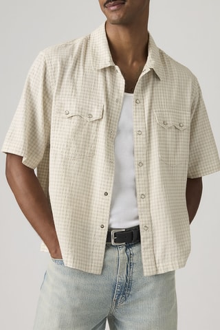 Chemise boxy Western - Blanc