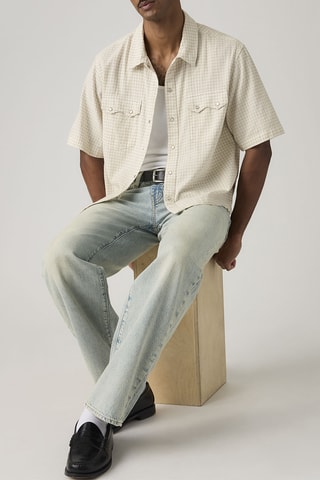 Chemise boxy Western - Blanc