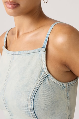 Crop top en jean Cielito Lindo - Bleu