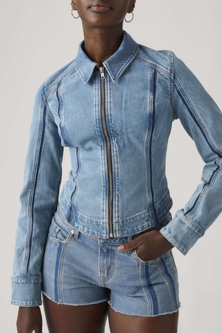Veste en jean Shadow Seamed Trucker Shadow Work Trucke - Bleu