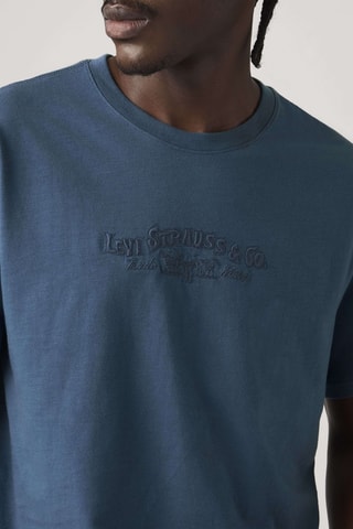 T-shirt Relaxed Fit Serif - Bleu