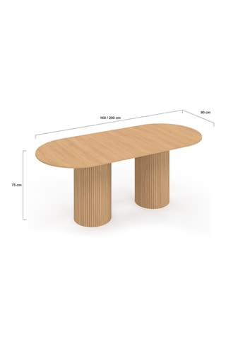 Table à manger extensible Albane - 160/200 x 90 x 75 cm