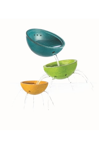 3 bols fontaine d'eau en bois