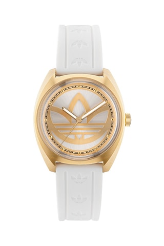 Silicone Quartz Horloge Edition One - Wit en Goudkleurig
