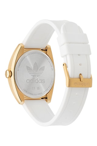 Silicone Quartz Horloge Edition One - Wit en Goudkleurig