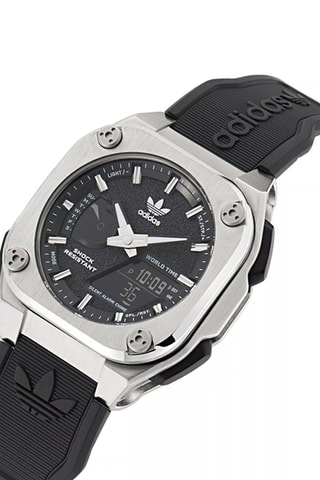 Hars Anadigitaal Horloge City Tech One Sst - Chronometer en GMT - Zwart en Zilverkleurig