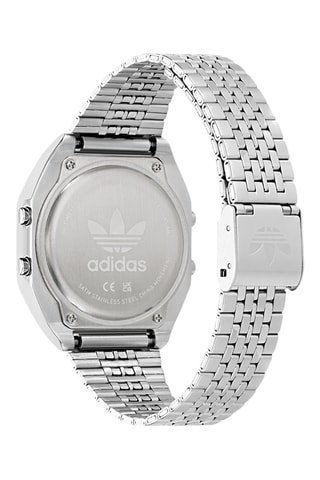 Stalen Digitaal Horloge Digital Two - Chronometer - Zilverkleurig en Zwart