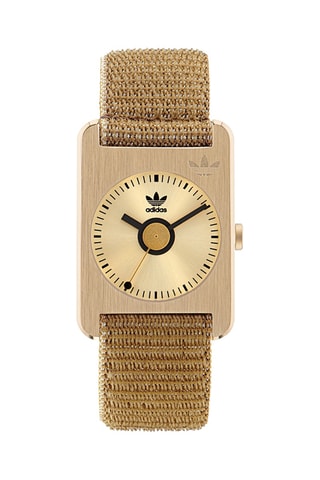 Nylon Quartz Horloge Retro Pop One - Beige en Goudkleurig