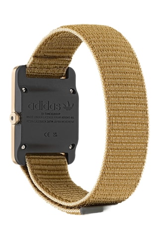 Nylon Quartz Horloge Retro Pop One - Beige en Goudkleurig