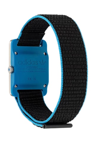 Nylon Quartz Horloge Retro Pop One - Zwart en Zilverkleurig
