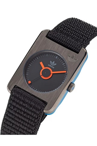Nylon Quartz Horloge Retro Pop One - Zwart en Grijs