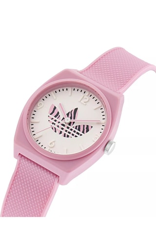 Hars Quartz Horloge Project Two Grfx - Roze en Wit