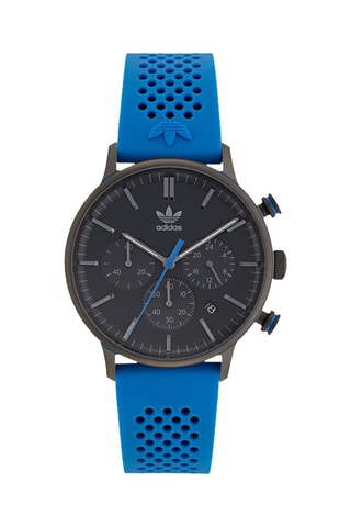 Silicone Quartz Horloge Code One Chrono - Chronograaf - Blauw en Zwart
