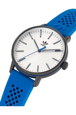 Silicone Quartz Horloge Code One - Blauw en Grijs