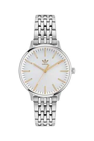Stalen Quartz Horloge Code One Small - Zilverkleurig en Wit