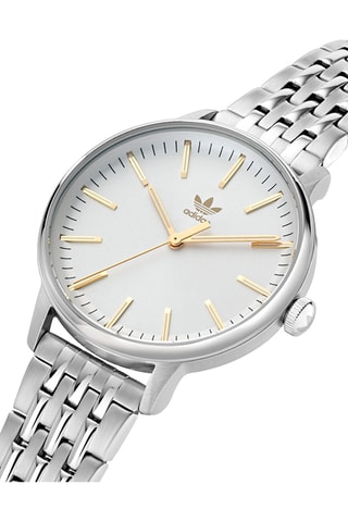 Stalen Quartz Horloge Code One Small - Zilverkleurig en Wit