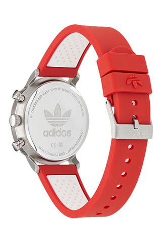 Silicone Quartz Horloge Code One Chrono - Chronograaf - Rood en Zilverkleurig