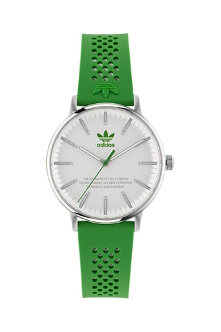 Silicone Quartz Horloge Code One - Groen en Zilverkleurig