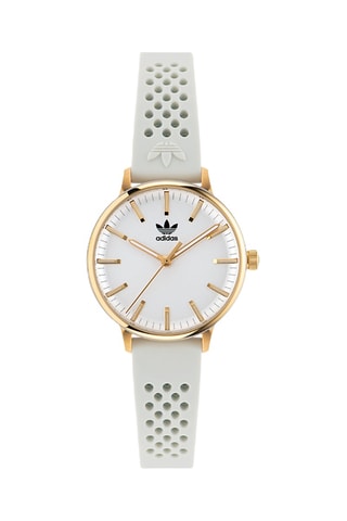 Silicone Quartz Horloge Code One Xsmall - Wit en Goudkleurig