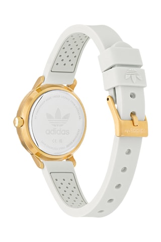 Silicone Quartz Horloge Code One Xsmall - Wit en Goudkleurig