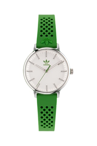Silicone Quartz Horloge Code One Xsmall - Groen en Zilverkleurig