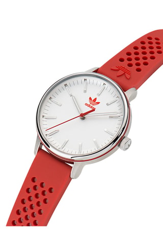 Silicone Quartz Horloge Code One Xsmall - Rood en Zilverkleurig