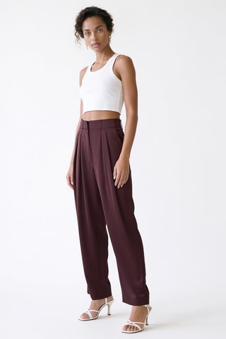 Pantalon droit - Marron