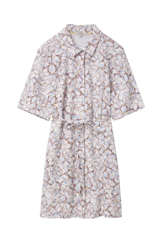 Robe chemise en lin - Blanc