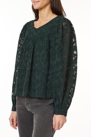Blouse en dentelle - Vert foncé