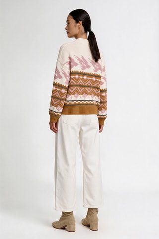 Pull en laine, mohair et alpaga - Beige